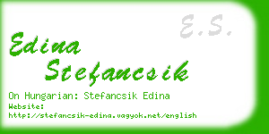 edina stefancsik business card